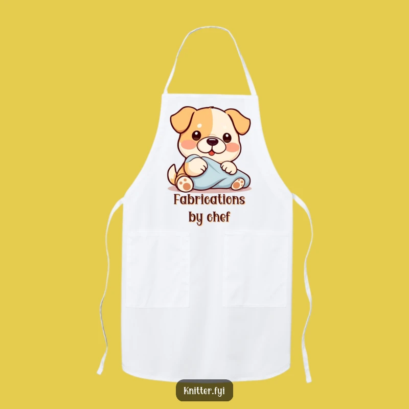 Funny Kawaii Dog Apron: Fabric Smoothing Helper - Hilarious Kitchen Gift