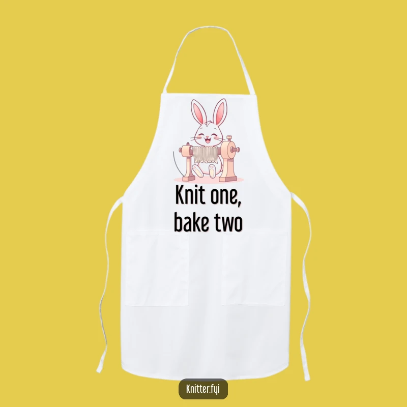 Funny Bunny Knitting Apron: Protect Your Clothes with Cheer