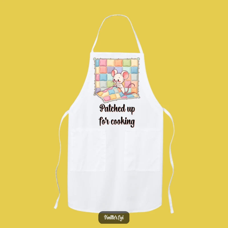 Funny Kawaii Mouse Apron: Giggling Quilt Maker - Hilarious Kitchen Gift