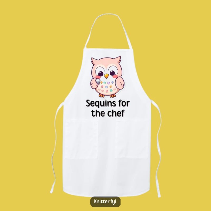 Funny Kawaii Owl Apron: Thimble Crafting Pro - Hilarious Kitchen Gift