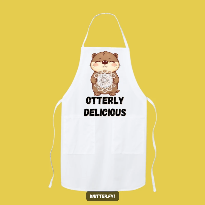 Funny Otter Crochet Apron: Protect Your Clothes with Pride