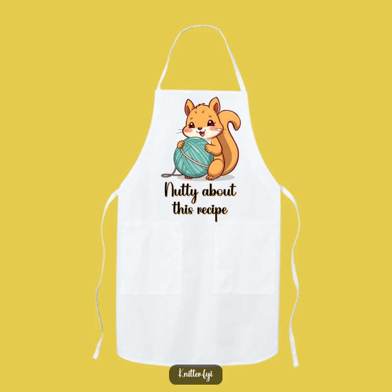 Funny Squirrel Yarn Apron: Protect Your Clothes with Enthusiasm