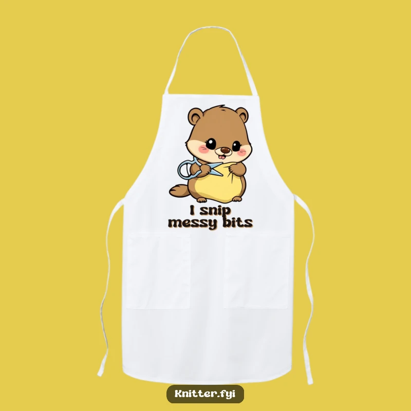 Funny Beaver Apron: Hilarious Beaver Gift for Sewers