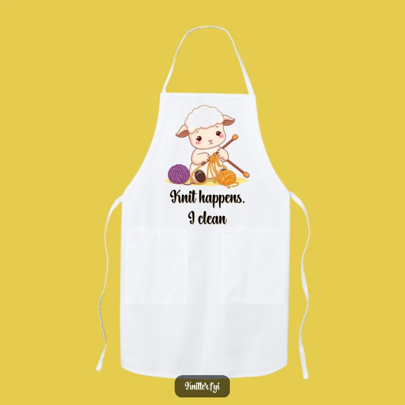 Funny Sheep Craft Apron: Durable Yarn Art Kitchen Accessory