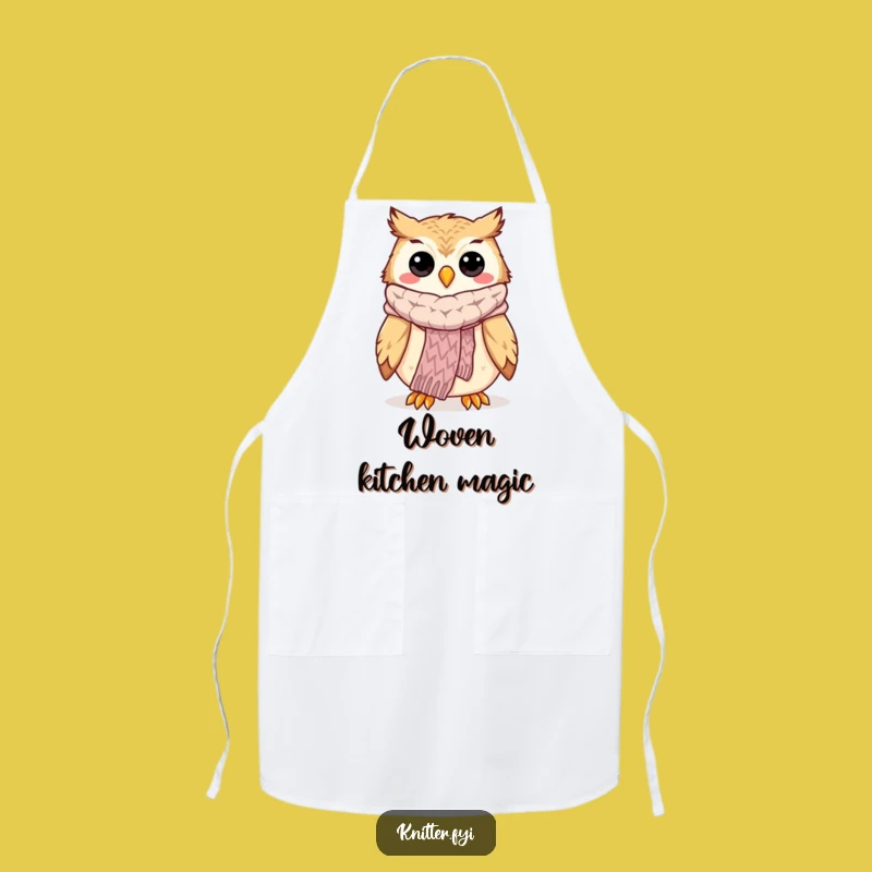 Funny Owl Knitting Apron: Protect Your Clothes While Crafting, Cute Gift