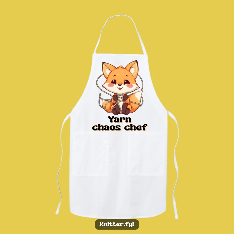 Funny Fox Craft Apron: Durable and Playful Yarn Accessory