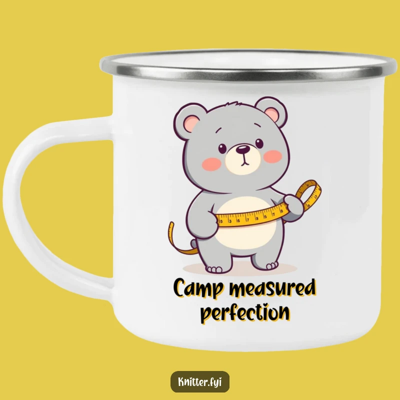 Funny Bear Measuring Camping Mug: Durable Crafter Bear Mug, Ultimate Funny Gift