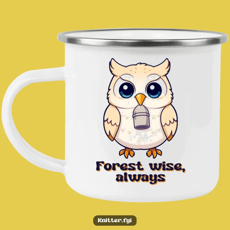 Funny Owl Thimble Beak Camping Mug - Adventure Humor for Outdoorsy Folks