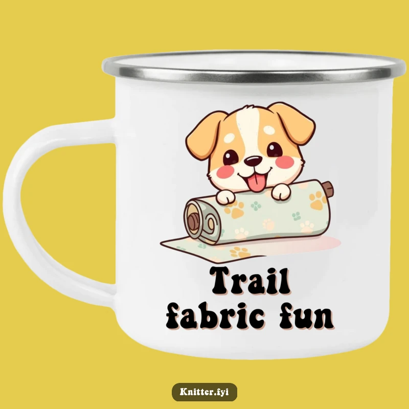Funny Dog Fabric Camping Mug: Durable Pup Mug, Ultimate Funny Gift