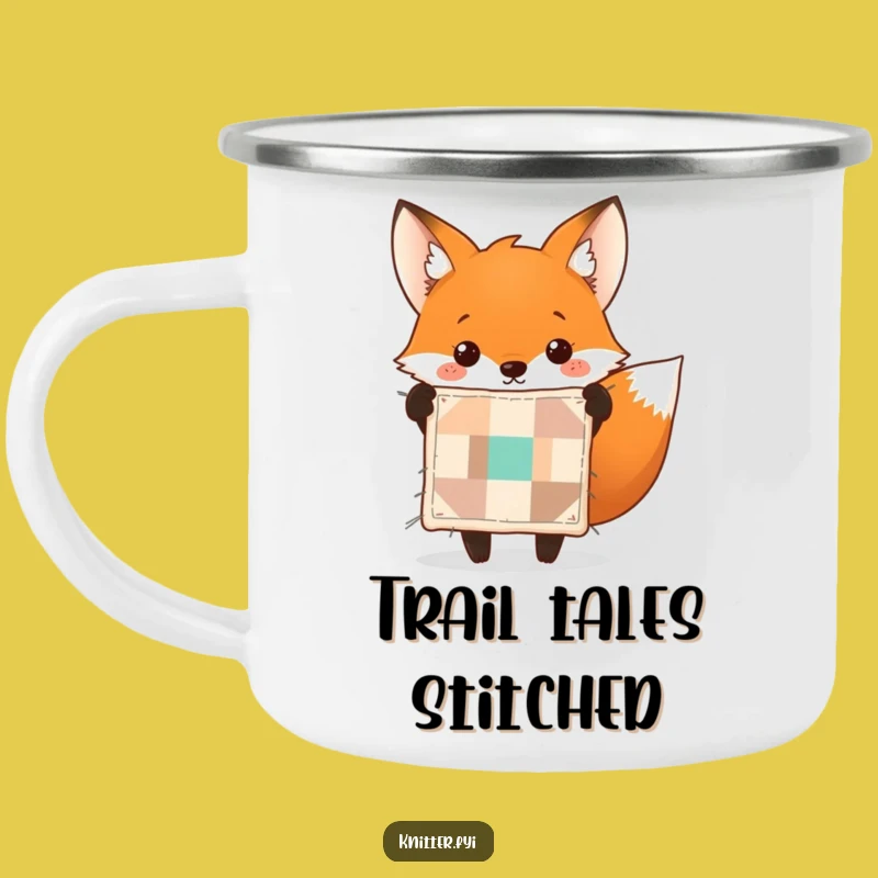 Funny Fox Quilt Camping Mug - Enjoy Your Drink with This Hilarious Foxy Mug