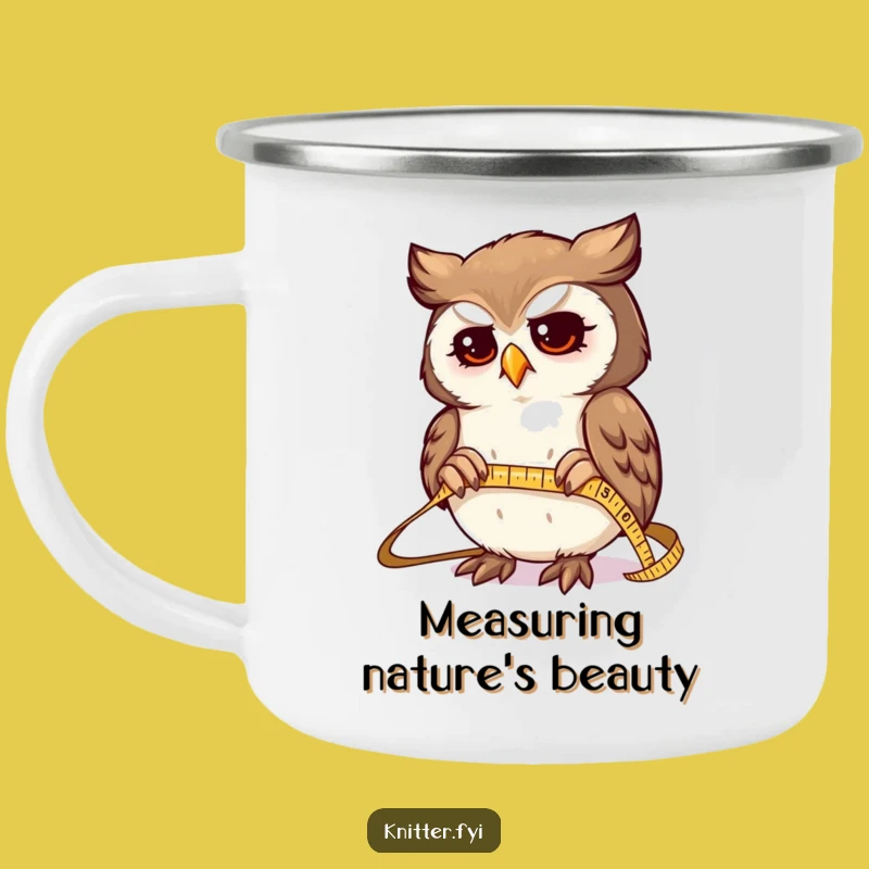 Funny Owl Measuring Fabric Camping Mug - Outdoor Craft Adventure Gift