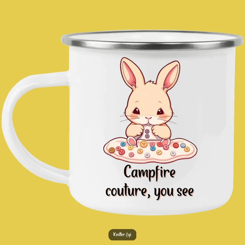 Funny Rabbit Sewing Camping Mug - Sip Your Coffee with This Hilarious Bunny Mug
