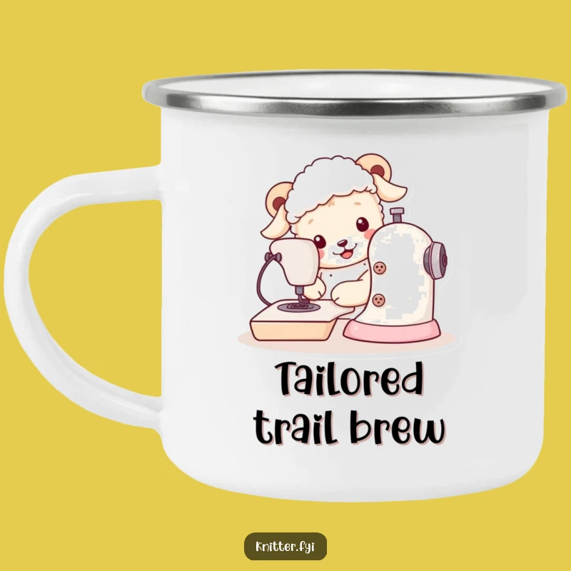 Funny Sheepdog Camping Mug: Perfect for Your Next Adventure