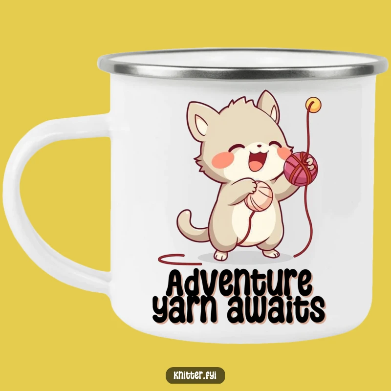 Funny Yarn Creature Camping Mug: Hilarious Companion for Outdoor Adventures
