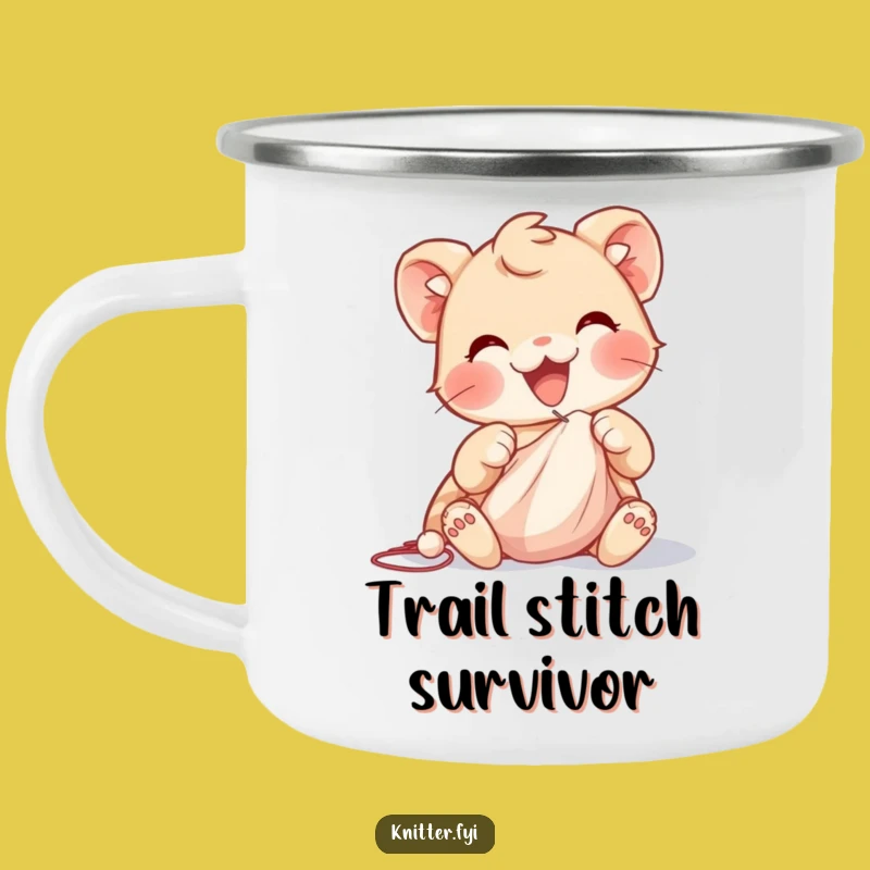 Funny Sewing Creature Camping Mug: Hilarious Companion for Outdoor Crafting