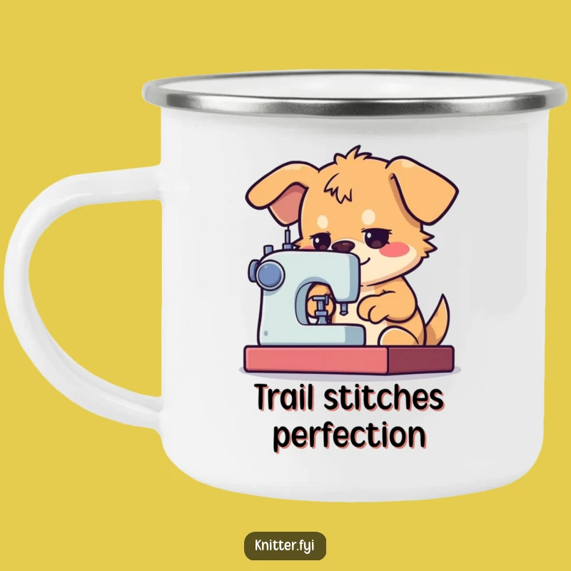 Funny Dog Camping Mug: Durable Sewist Mug for Outdoor Projects