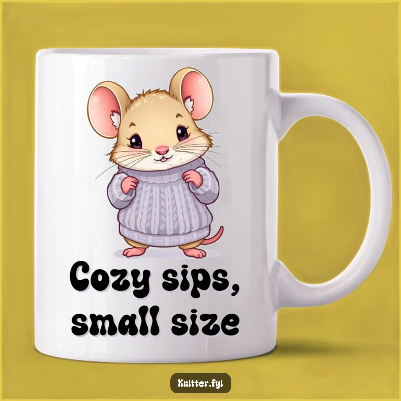 Funny Mouse Sweater Mug - Perfect Humorous Gift for Cozy Animal Lovers