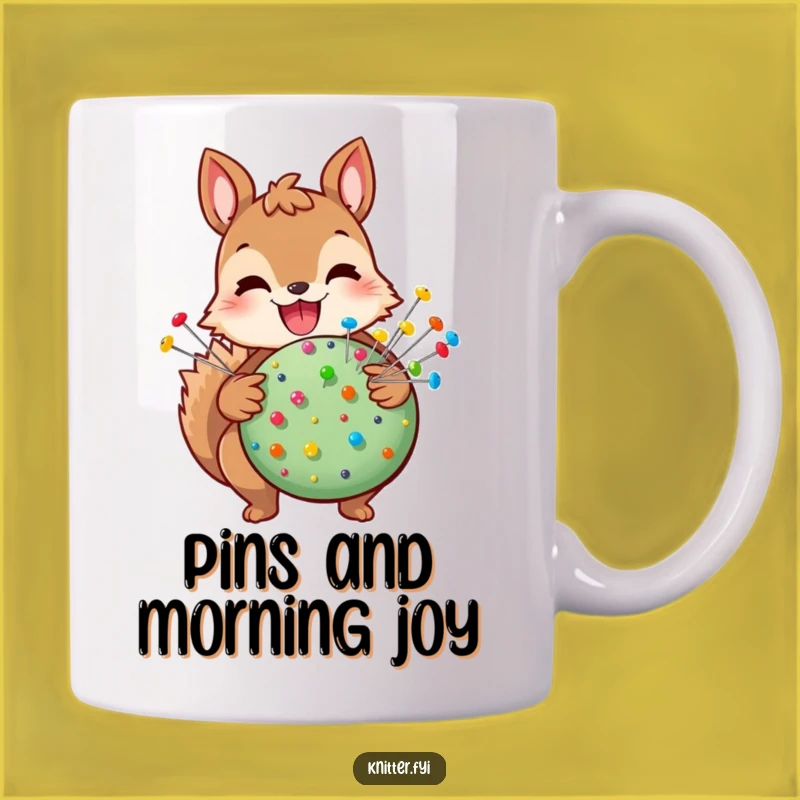 Funny Squirrel Pincushion Mug: Hilarious Squirrel Gift for Sewers