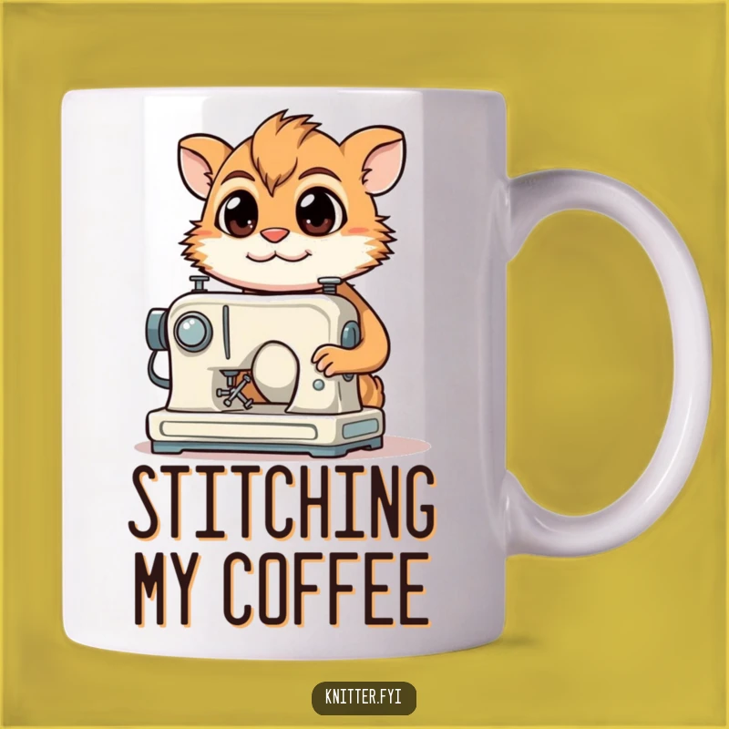 Funny Sewing Machine Mug: Determined Creature Crafts, A Perfect Funny Gift