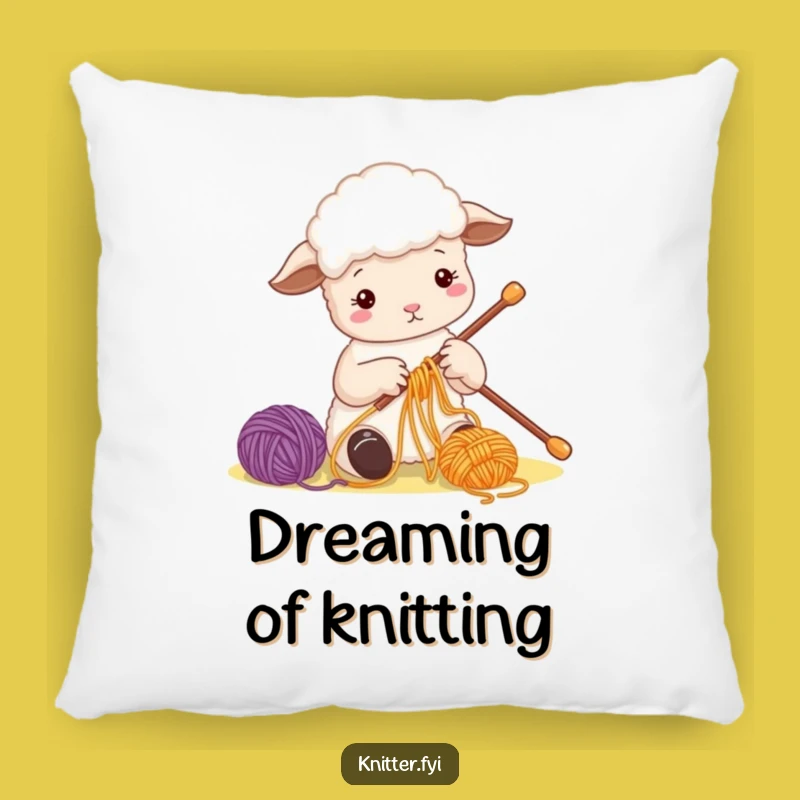Cute Funny Sheep Pillow: Soft Yarn Art Cushion for Cozy Homes