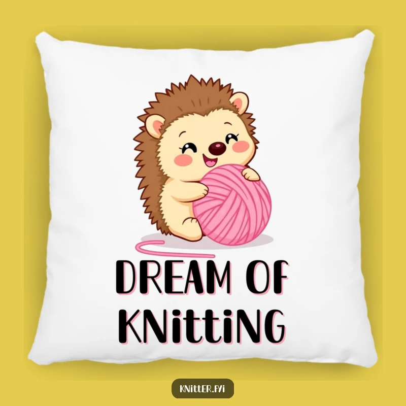 Funny Hedgehog Yarn Pillow - Cozy Critter Comfort, Adorable Funny Gift!