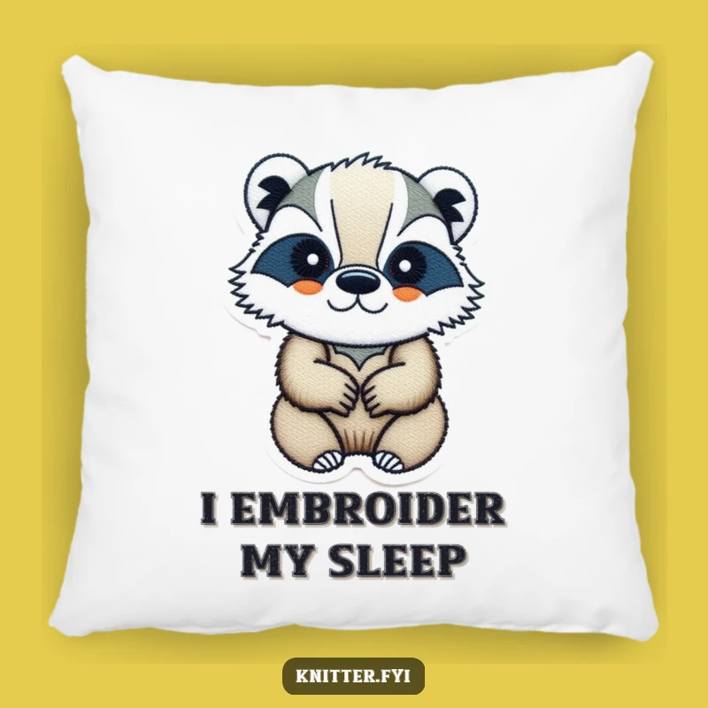 Funny Badger Cozy Pillow: Hilarious Badger Accent for Crafters