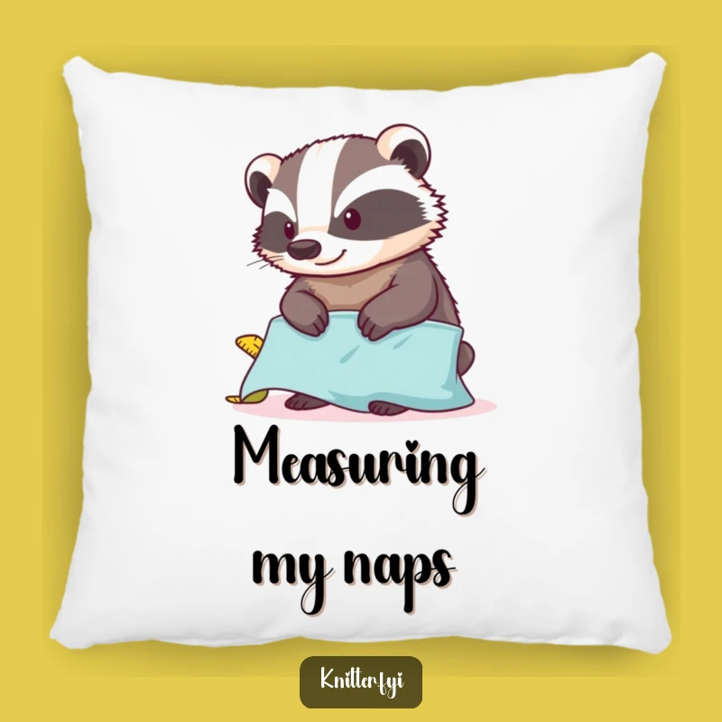 Funny Badger Measuring Pillow - Comfy and Humorous Accent for Your Space