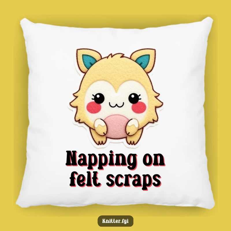 Funny Felt Enthusiast Pillow: Cozy Creature Comfort, Comfy and Funny Gift