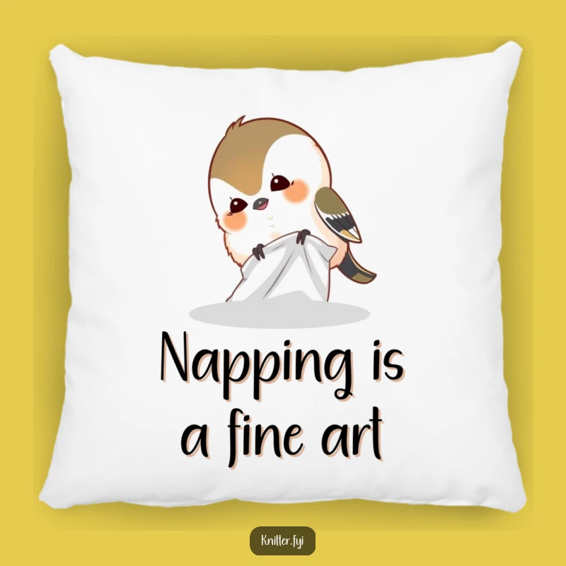 Funny Giggling Chickadee Pillow - Cozy Humor & Bird Lover Decor Gift