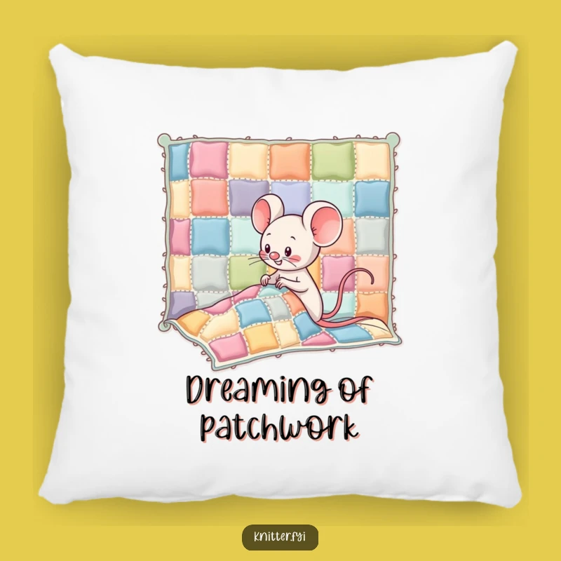 Funny Kawaii Mouse Pillow: Cozy Quilt Sewing Comfort - Hilarious Gift Decor