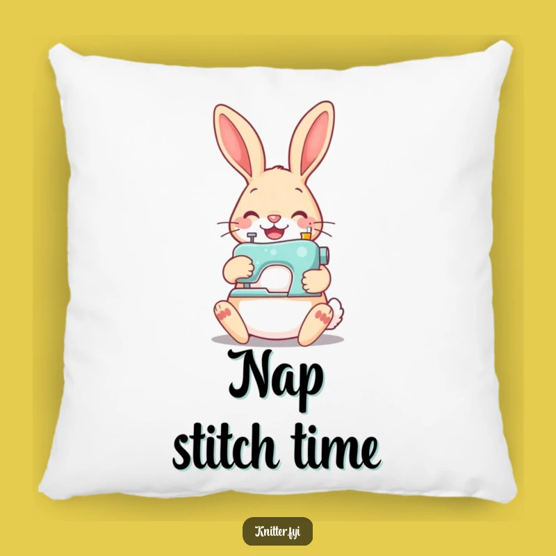 Funny Rabbit Sewing Pillow - Cozy & Hilarious Crafter's Accent