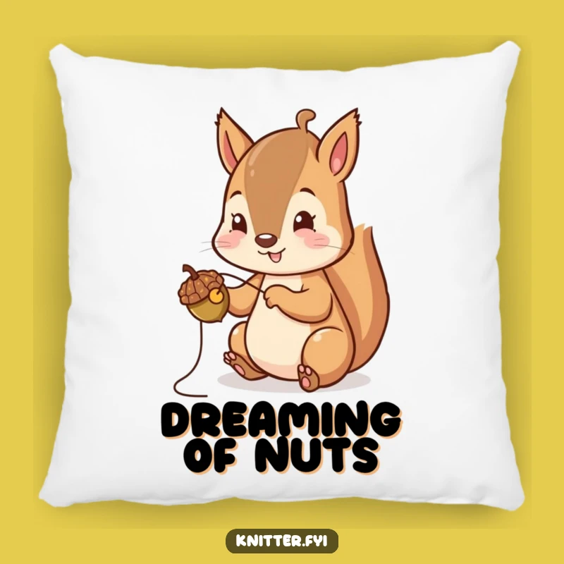 Funny Squirrel Pillow: Cozy Acorn Stitching Cushion, Accent Decor Gift