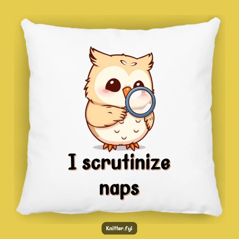 Funny Owl Magnifying Pillow: Cozy & Hilarious Owl Accent Decor