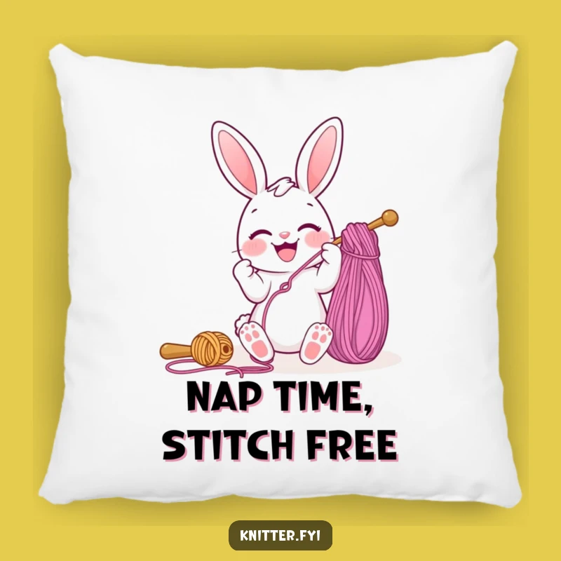 Funny Bunny Craft Pillow: Joyful Needle Threading Yarn, Cozy Decor Gift
