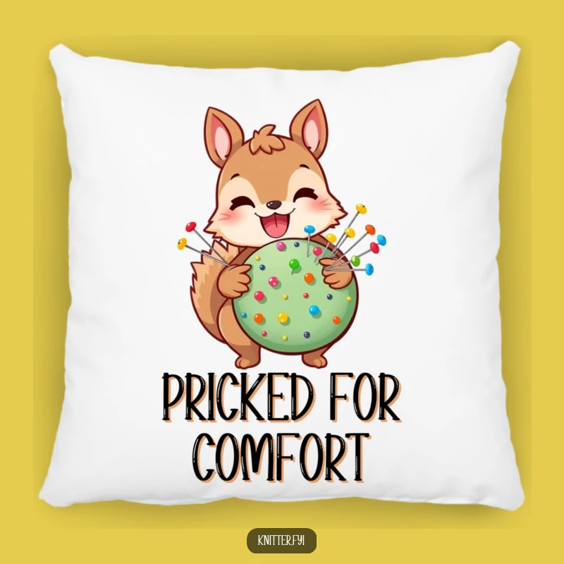 Funny Squirrel Cozy Pillow: Hilarious Squirrel Accent for Homes