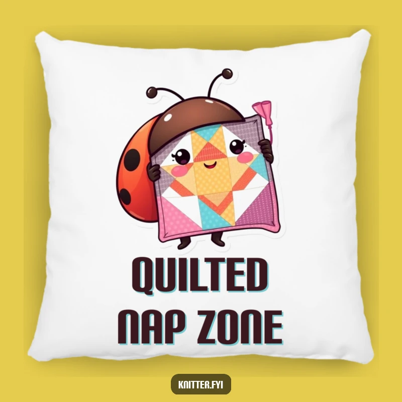 Funny Ladybug Pillow: Cozy Comfort with Quilt Charm