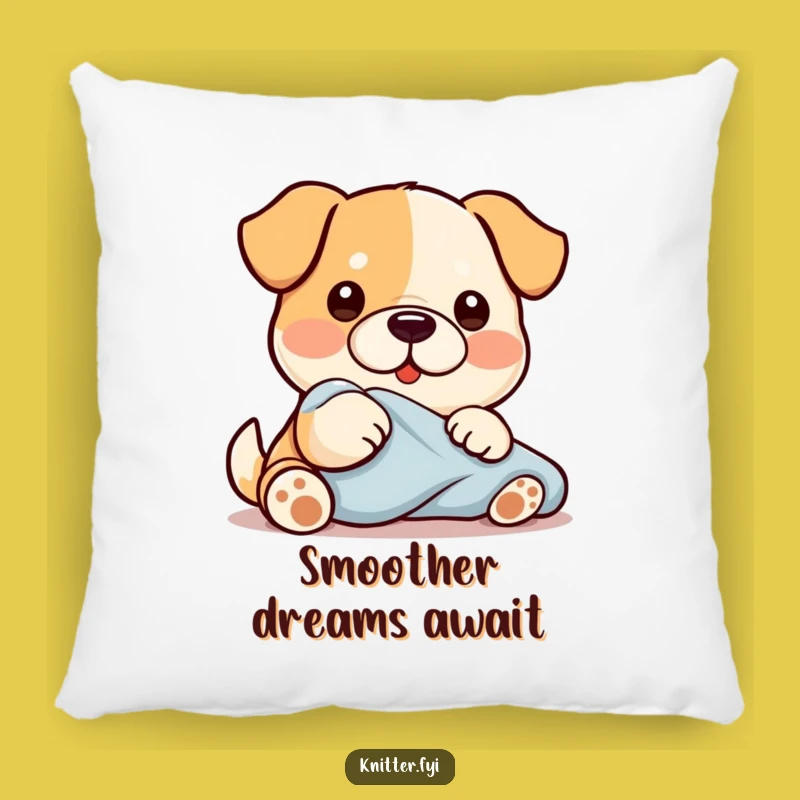 Funny Kawaii Dog Pillow: Cozy Fabric Smoothing Comfort - Hilarious Gift Decor