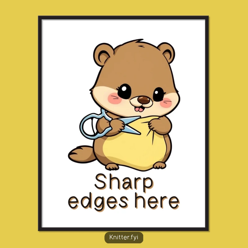 Funny Beaver Tailor Digital Art: Hilarious Beaver Print for Walls