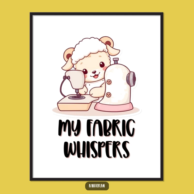 Funny Sheepdog Digital Art: Hilarious Sewing Dog for Instant Download