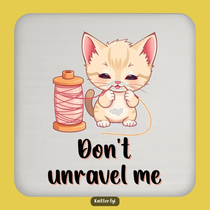 Funny Kitten Drink Coaster: Protect Surfaces with Cute Cat Art, Set of 4