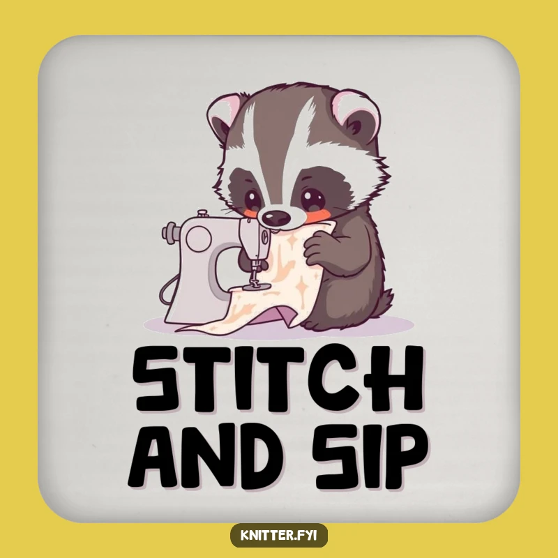 Funny Badger Sewing Coaster - Critter Craft Protection, Adorable Funny Gift!