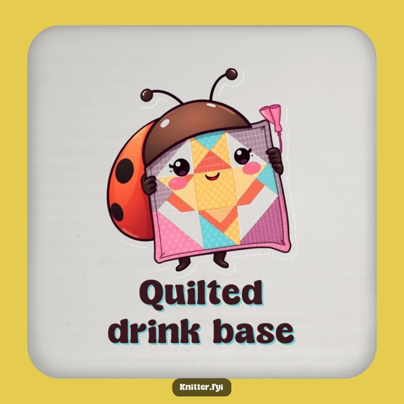 Funny Ladybug Coaster: Protect Surfaces with Quilt Charm