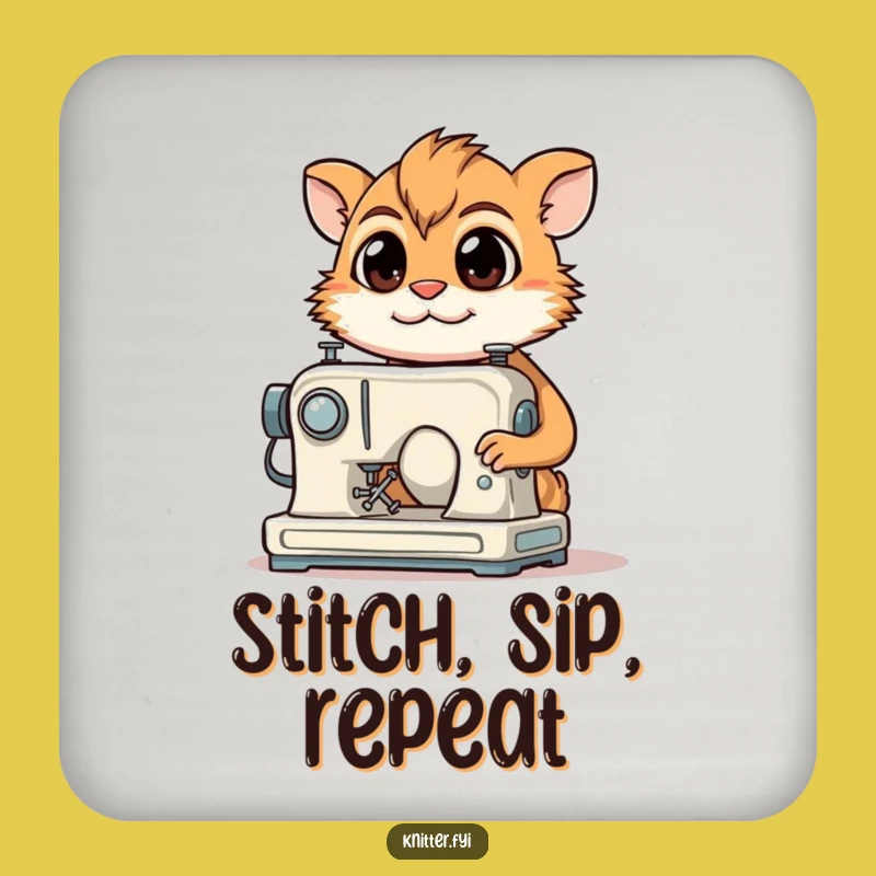 Funny Sewing Coaster: Protect Surfaces with Crafty Focus, A Great Funny Gift