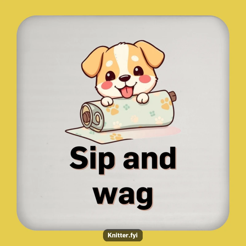 Funny Dog Fabric Drink Coaster: Protect Surfaces with Pup Craft Fun, Great Funny Gift