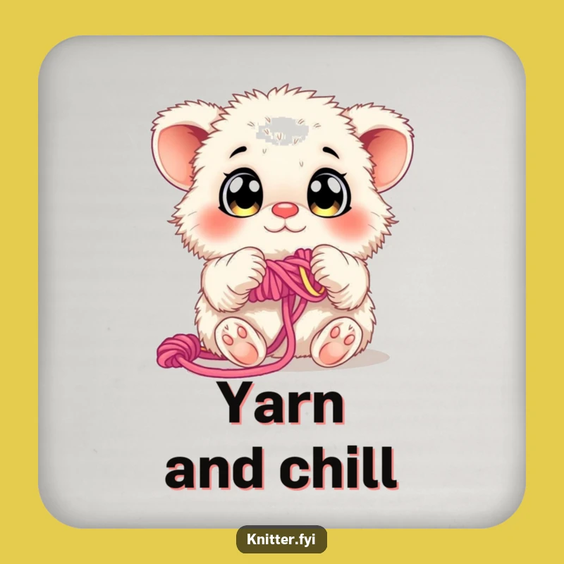 Funny Yarn Weaver Coaster: Protect Surfaces with Crafty Charm, A Great Funny Gift
