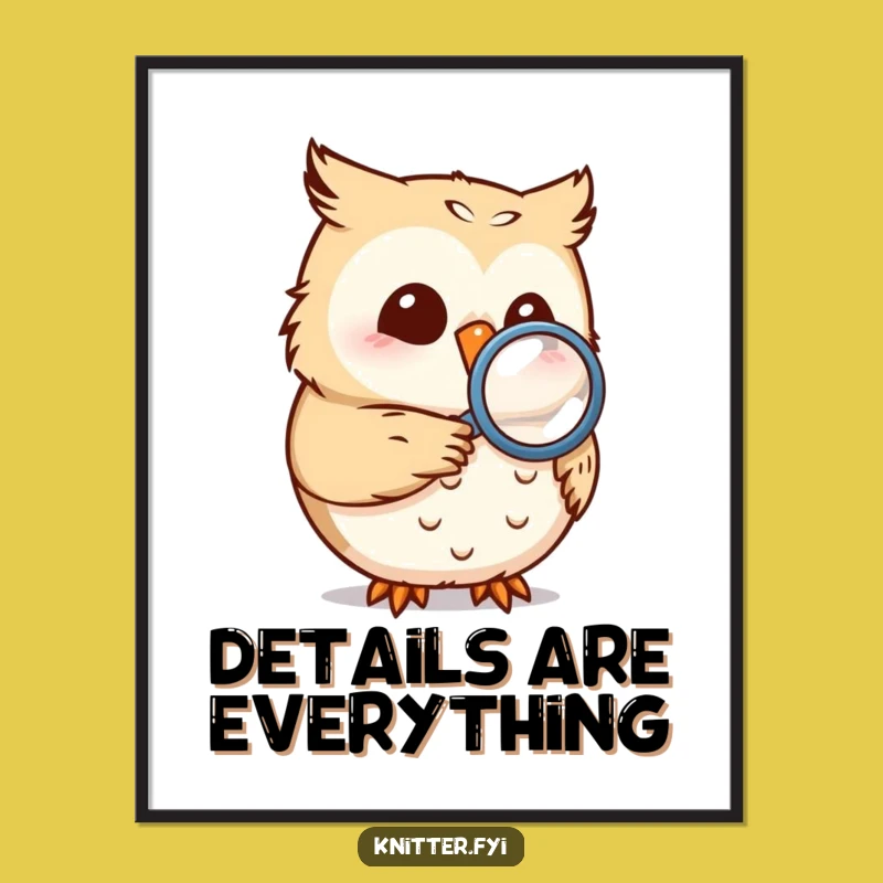 Funny Owl Seam Inspector Poster: Hilarious Owl Art for Walls