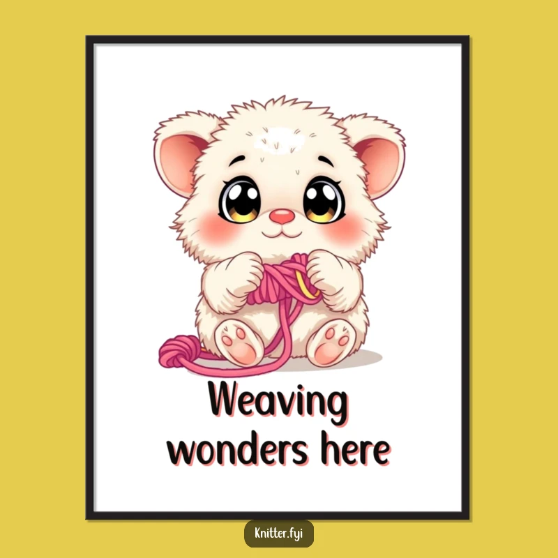 Funny Yarn Weaver Poster: Whimsical Craft Art, A Hilarious Funny Gift