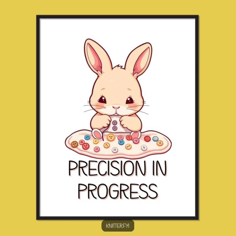 Funny Rabbit Sewing Poster - Adorn Your Walls with This Hilarious Detail-Oriented Art