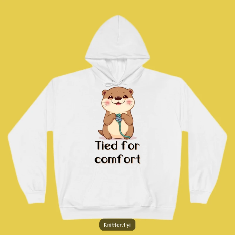 Cozy Funny Otter Knot Hoodie - Skilled Critter Comfort, Perfect Funny Gift!