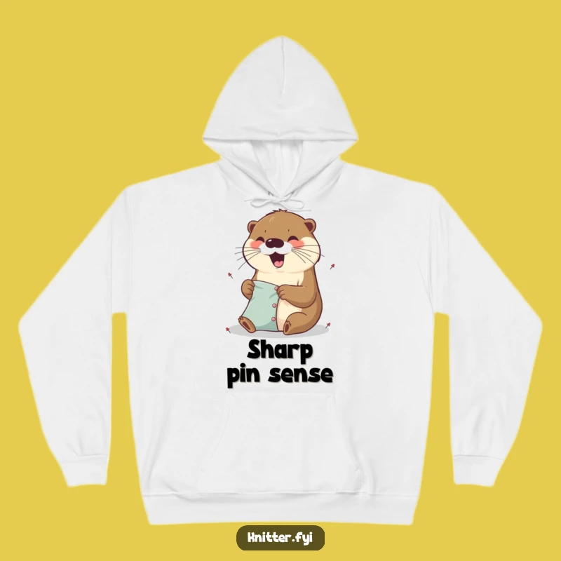 Funny Otter Craft Hoodie - Excited Pinner, Cozy Funny Gift
